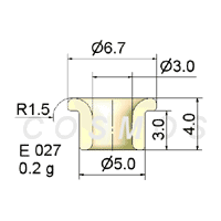 FLANGED EYELET GUIDE E 027