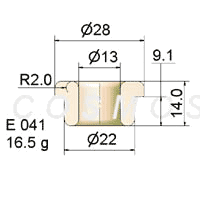 FLANGED EYELET GUIDE E 041