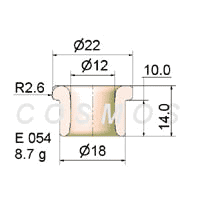 FLANGED EYELET GUIDE E 054