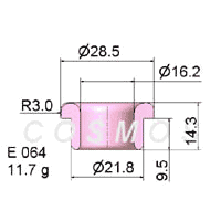 FLANGED EYELET GUIDE E 064