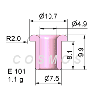 FLANED EYELET GUIDE E 101