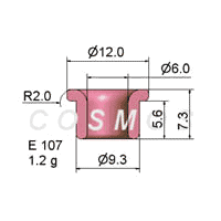 FLANGED EYELET GUIDE E 107