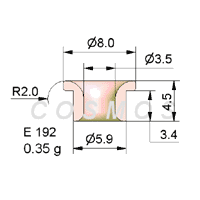FLANGED EYELET GUIDE E 192