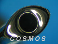 The exit of a fish-eye nozzle guide