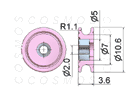 GUIDE PULLEYS, SOLID CERAMIC PULLEY