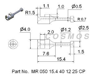 NOZZLE DRAWING MR 050 15.4 40 12 25 CP