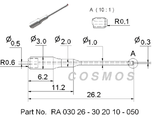 NOZZLE DRAWING RA 030 26 - 30 20 10 - 050